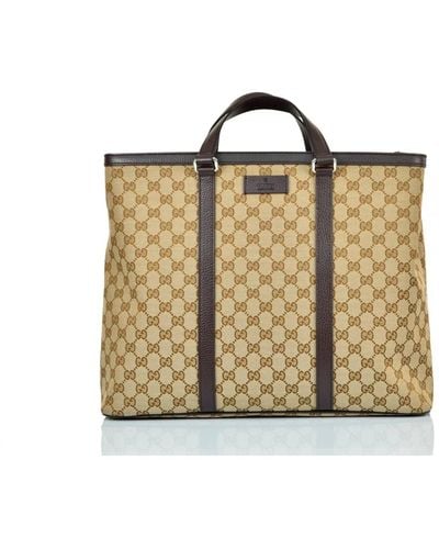 Gucci Einkaufstasche für männer, original gg stoff mod. 449169 ky9ln 9903 - Mettallic