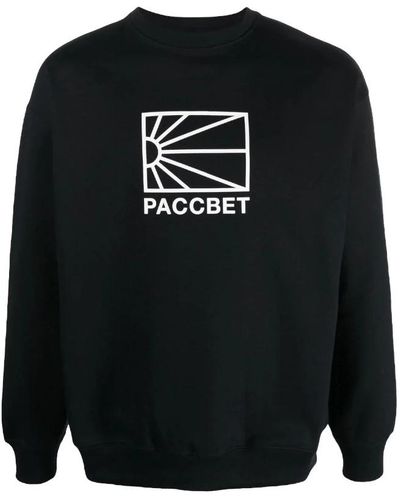 Rassvet (PACCBET) Schwarzer big logo boxy sweatshirt