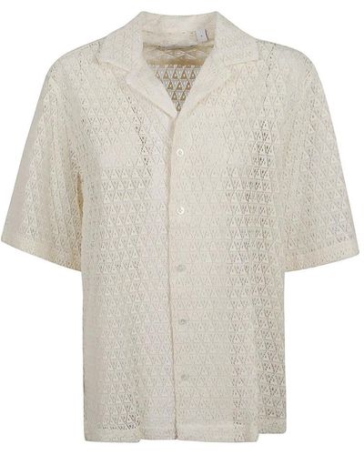 Lardini Short Sleeve Shirts - Natural