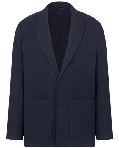 Dior Blu navy giacca dettaglio patch
