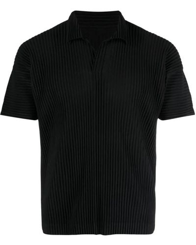Issey Miyake Polo Shirts - Black