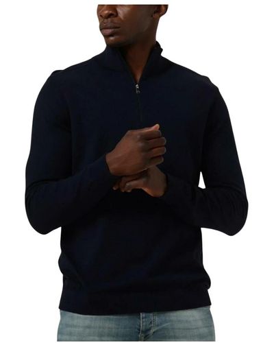 SELECTED Half zip cardigan in dunkelblau,rollkragen, half zip cardigan schwarz