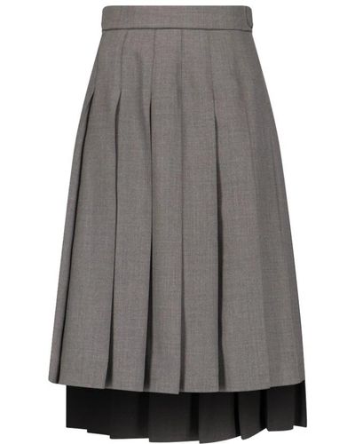 Thom Browne Midi Skirts - Grey