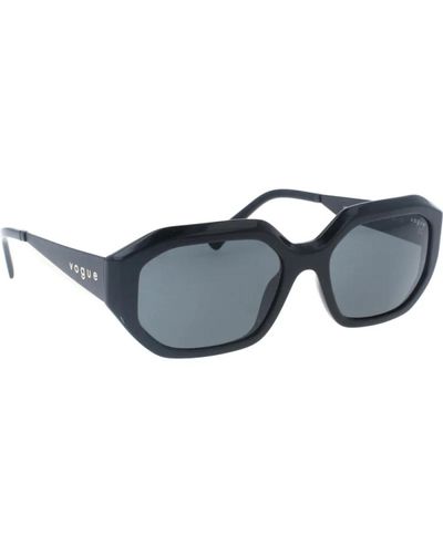 Vogue Stilvolle sonnenbrille schwarzer rahmen - Blau