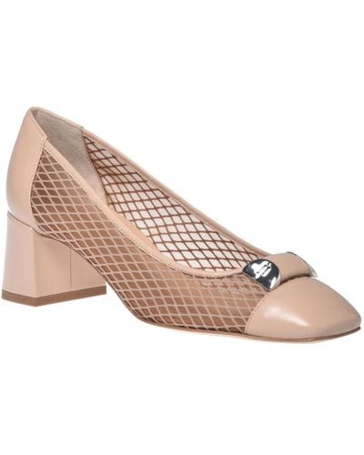Baldinini Court shoe in nude mesh - Pink