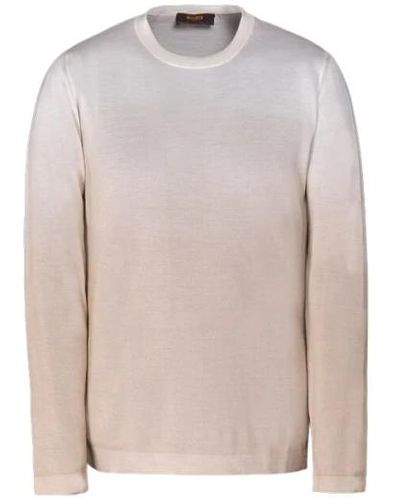 Moorer Woll-seidenmischung rundhalspullover,knitwear - Pink
