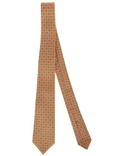 Kiton Origami form sieben falten krawatte - Braun