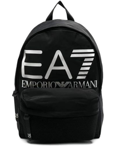 EA7 Zaino casual con logo - Nero