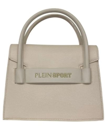 Philipp Plein Elfenbeinfarbene handtasche mit verstellbarem, abnehmbarem schultergurt - Grau