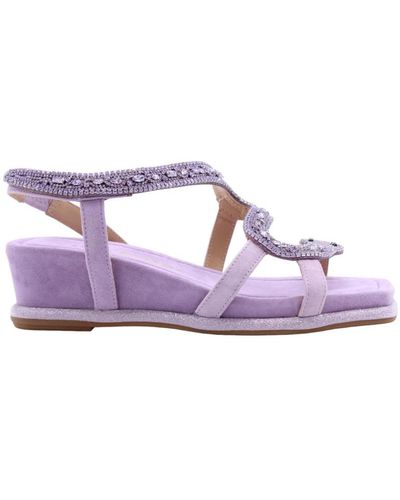 Alma En Pena. Flat Sandals - Purple