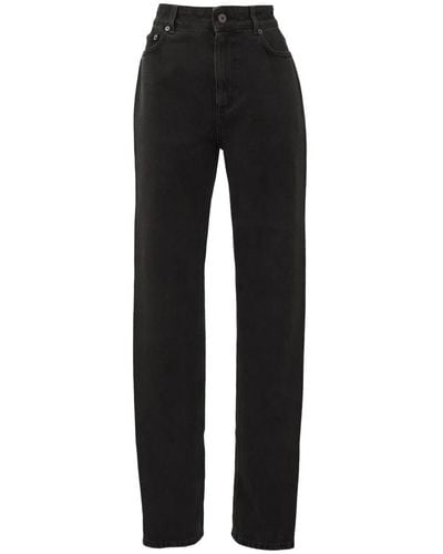 Burberry Schwarze jeans mit hohem bund