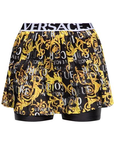 Versace Gemusterte Rock-Shorts - Gelb