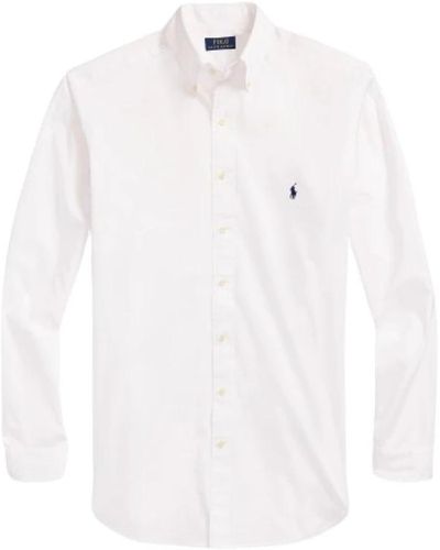 Polo Ralph Lauren Leichtes twill baumwollhemd - Weiß