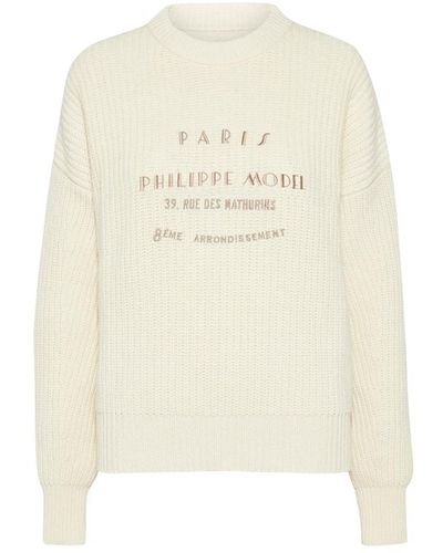 Philippe Model Vintage maglione lana girocollo - Bianco