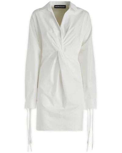 ANDREA ADAMO Shirt dresses - Weiß