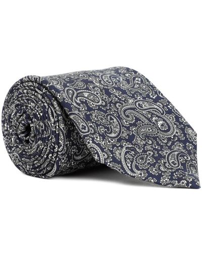 Dunhill Seiden paisley bedruckte krawatte - Grau