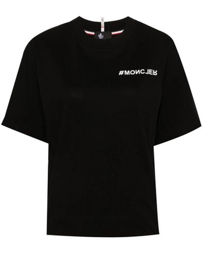 Moncler Schwarzes logo t-shirt leichtes jersey