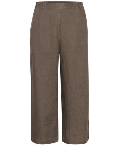 Part Two Trousers > cropped trousers - Marron