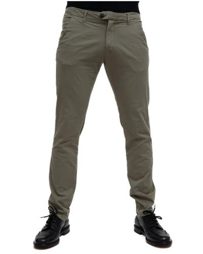 Roy Rogers Slim-Fit Trousers - Grey