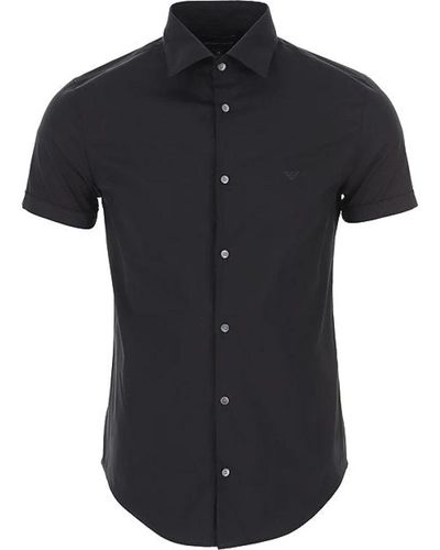Emporio Armani Short Sleeve Shirts - Black