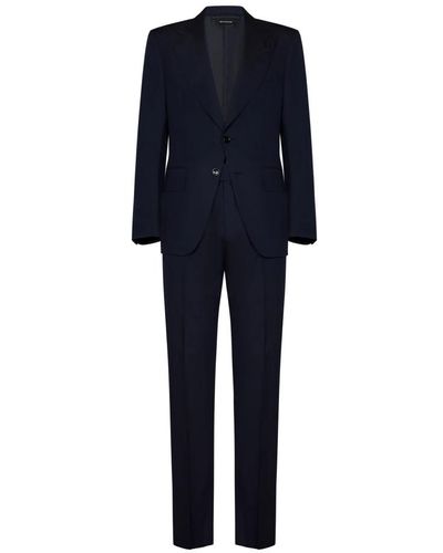 Tom Ford Single breasted suits - Blau
