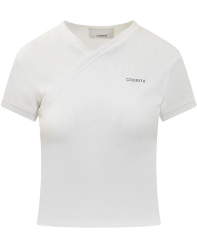Coperni Kurzarm v-ausschnitt t-shirt - Weiß