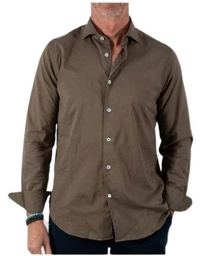 Fedeli Shirts > casual shirts - Marron