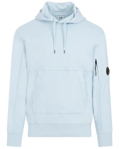 C.P. Company Blaue baumwoll-hoodie sweatshirt ss24
