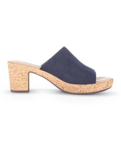 Gabor Heeled mules - Blu