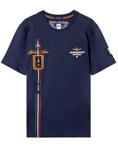 Aeronautica Militare T-shirt frecce tricolori manica corta ts2231 colore blu navy