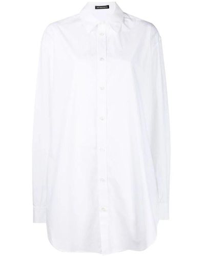 Ann Demeulemeester Camicia bianca in cotone a maniche lunghe - Bianco