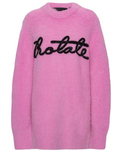 ROTATE BIRGER CHRISTENSEN Logo strick oversize pullover - Pink