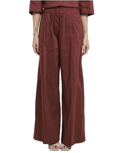 Semicouture Trousers > wide trousers - Rouge