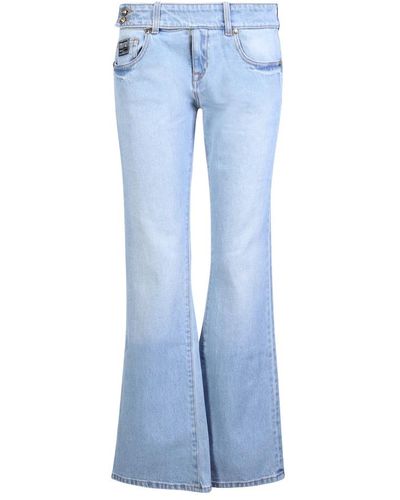 Versace Graue Flared Denim Jeans für Frauen - Blau