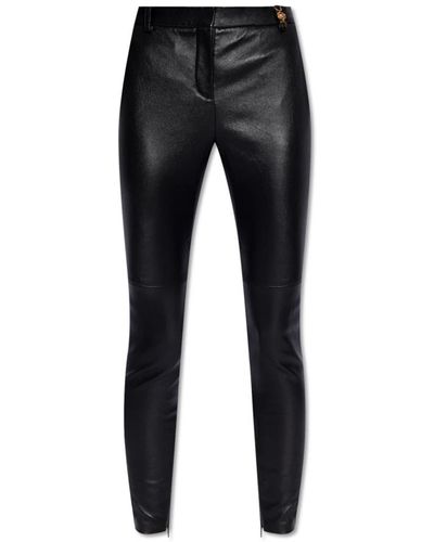 Versace Pantalones de cuero - Negro
