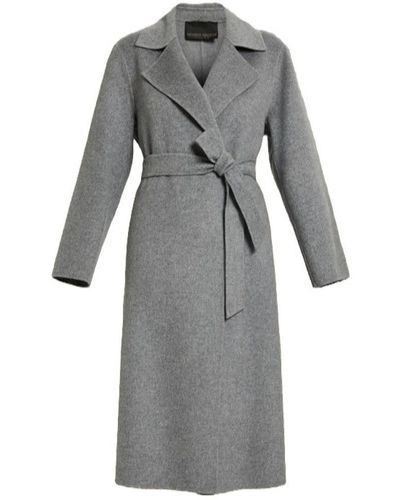 Marina Rinaldi Belted Coats - Gray