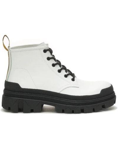 Caterpillar Shoes > boots > lace-up boots - Blanc