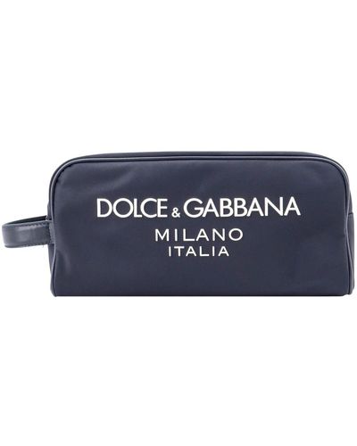 Dolce & Gabbana Logo nylon necessaire - Blu