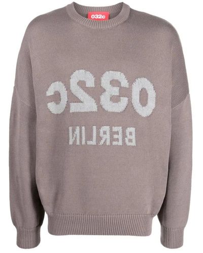 032c Round-Neck Knitwear - Grey