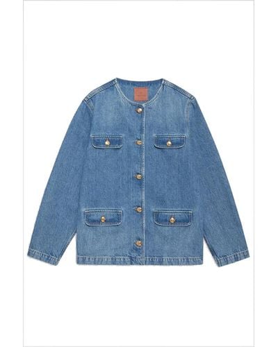 Anine Bing Jackets > denim jackets - Bleu