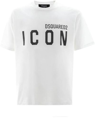 DSquared² Baumwoll logo t-shirt - Weiß