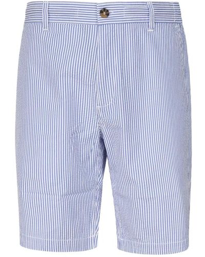 Mc2 Saint Barth Blaue baumwoll-bermuda-shorts mit tasche