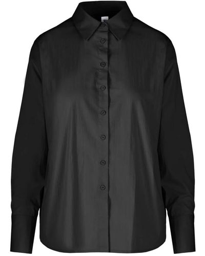 Bomboogie Stretch cotton satin shirt - Negro