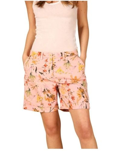 Mason's Curvy floral chino bermuda shorts - Pink