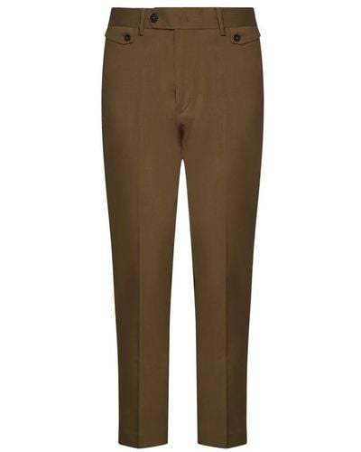 Low Brand Trousers > slim-fit trousers - Marron