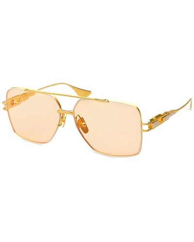 Dita Eyewear Elegante matte weiße sonnenbrille - Mettallic