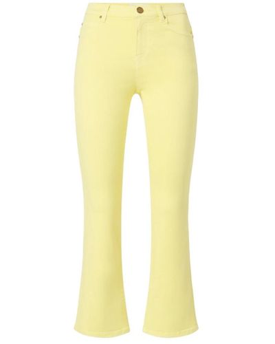 Pinko Cropped Jeans - Yellow