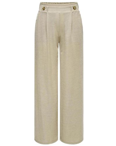 Jacqueline De Yong Trousers > wide trousers - Neutre