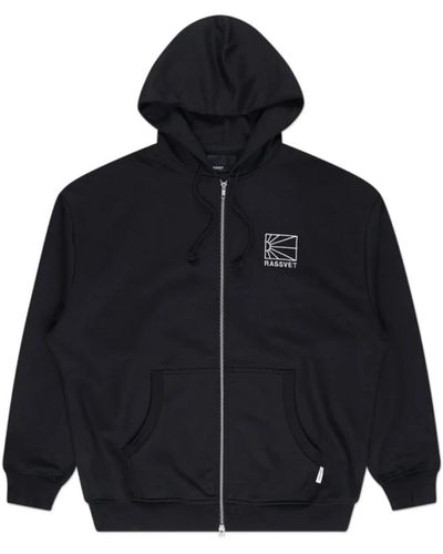 Rassvet (PACCBET) Mini logo zip hoodie in schwarz - Blau