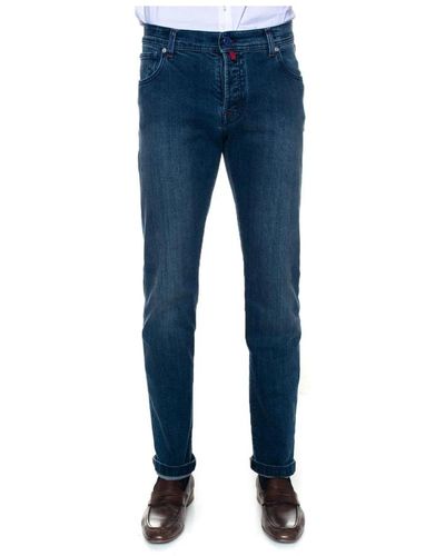 Kiton 5 jeans de poche - Bleu